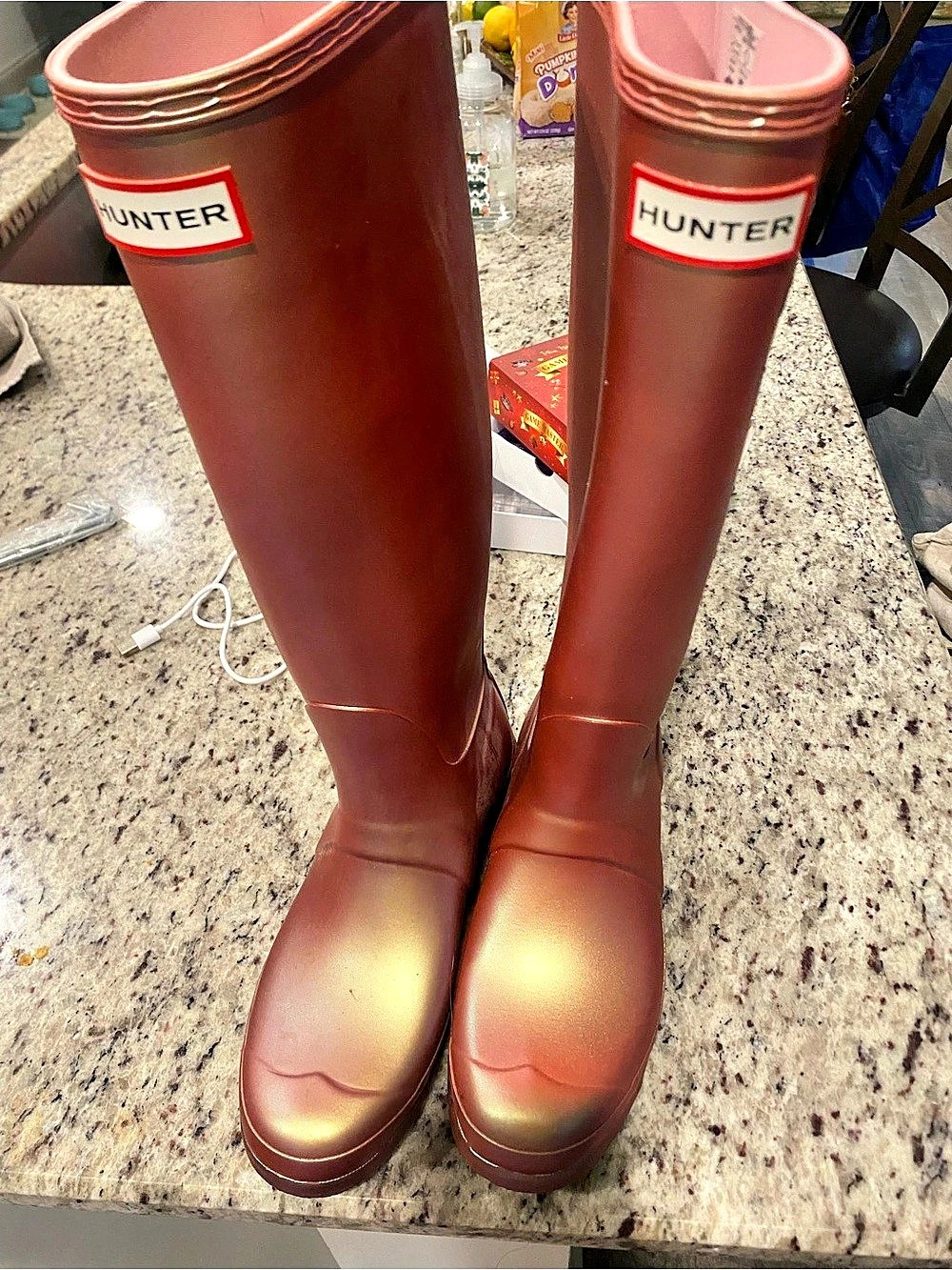 Hunter Original Tall Nebula Rain Boots US 8